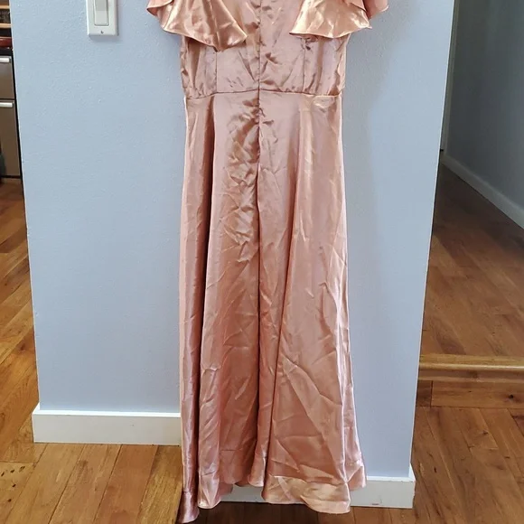Ivy City Co Callie Peach Faux Wrap Dress - Picture 7 of 9